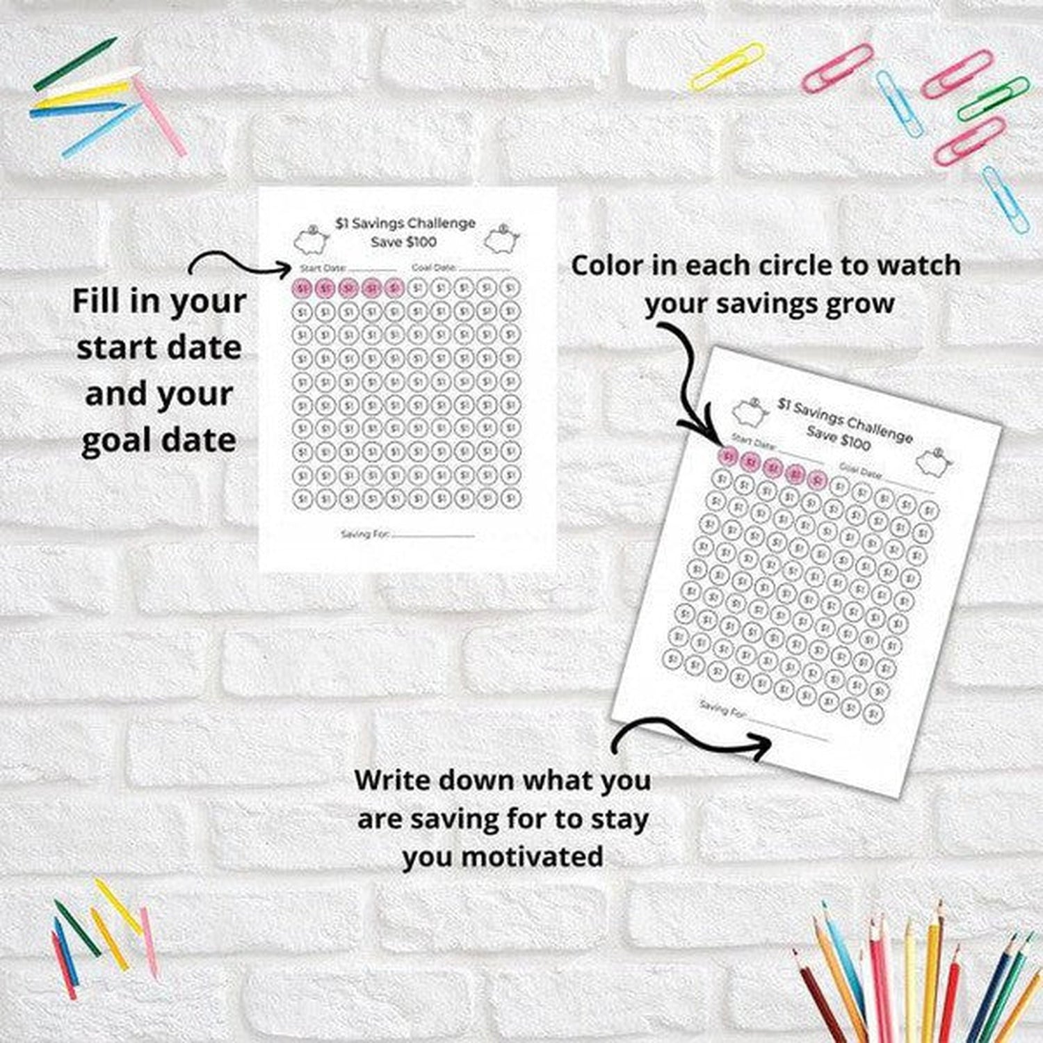 $1 Savings Challenge: 100 Days Savings Challenge
