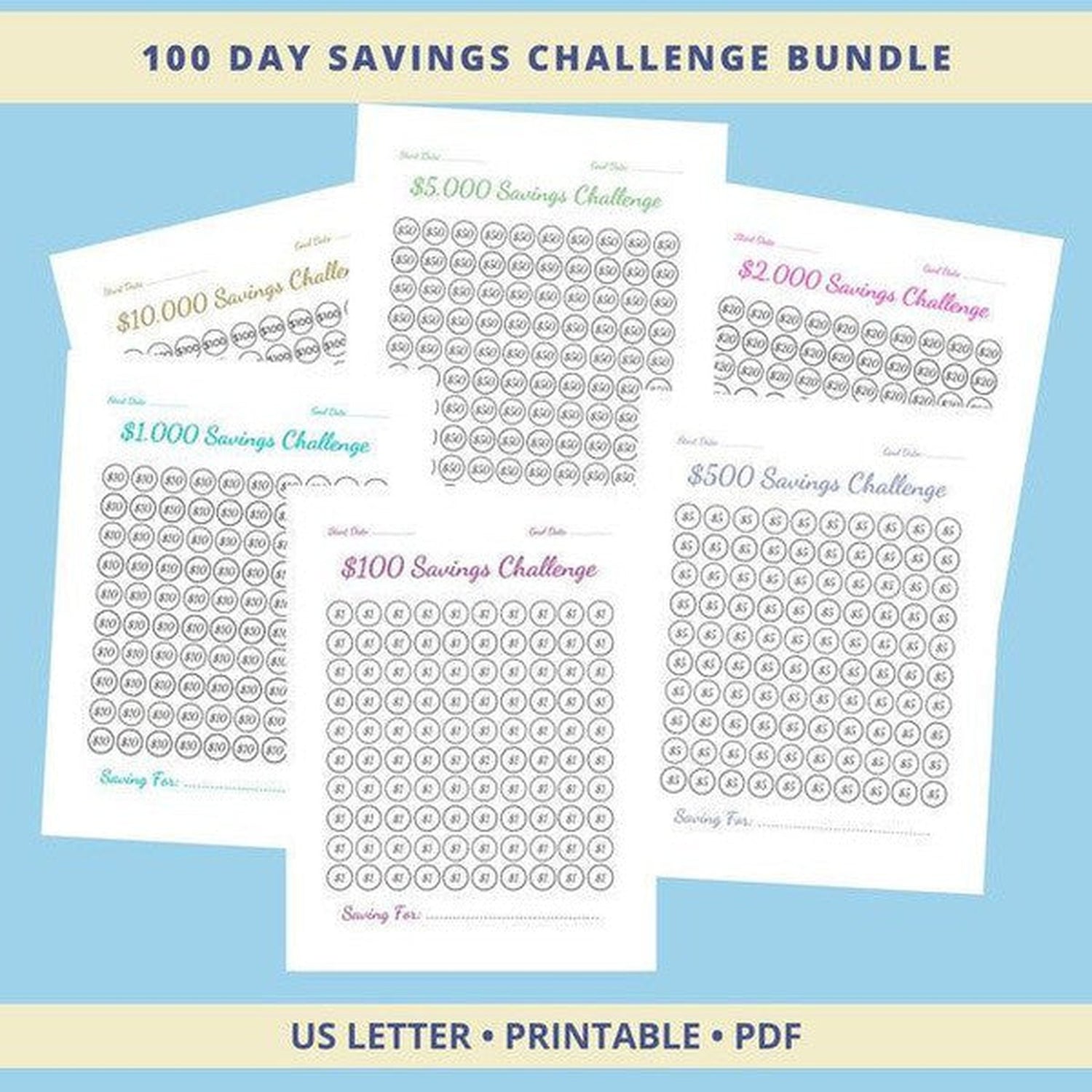 100-Day Money Savings Challenge Bundle
