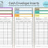 72 A6 Cash Envelope Insert Printables in 24 Colors