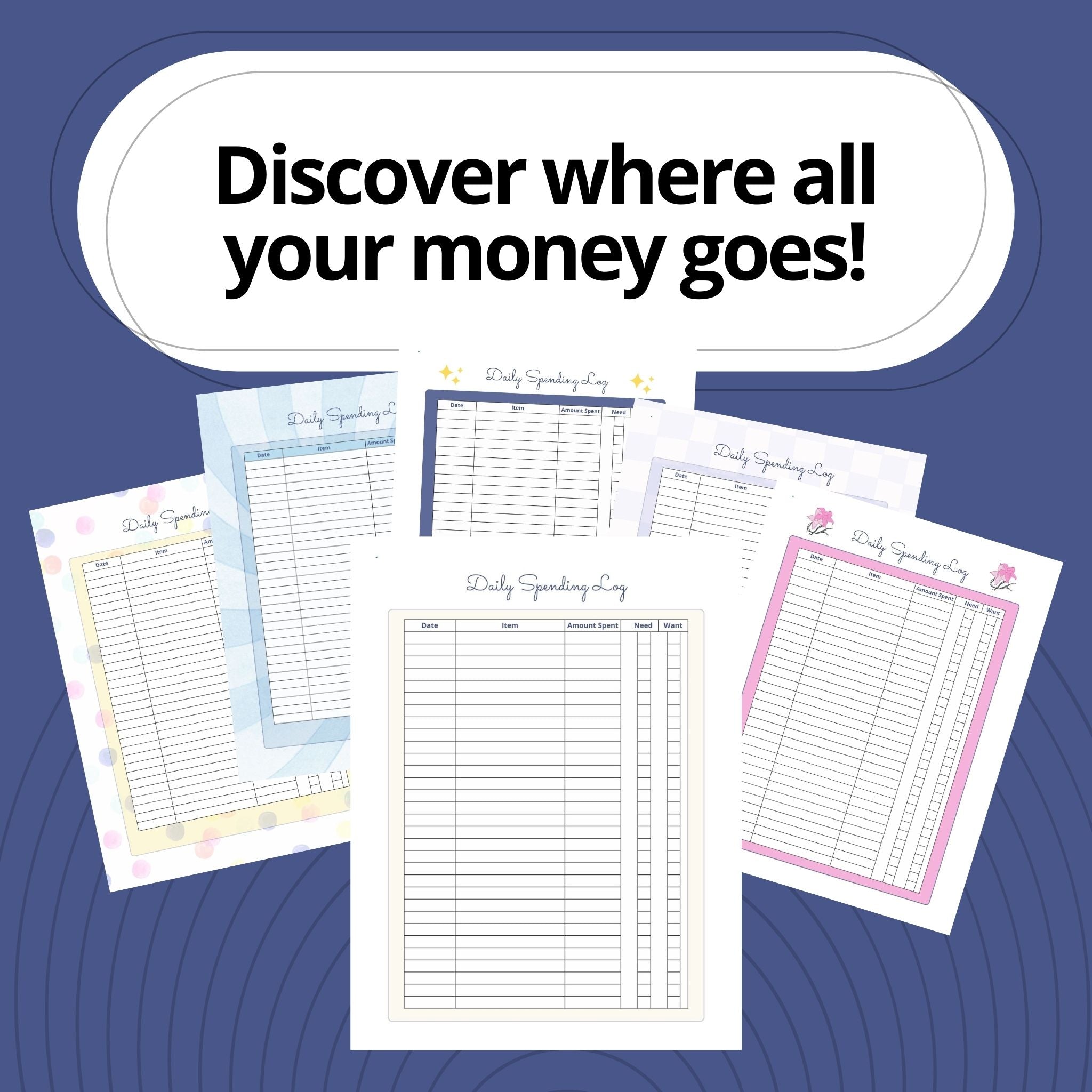 Daily Spending Trackers - Set of 6