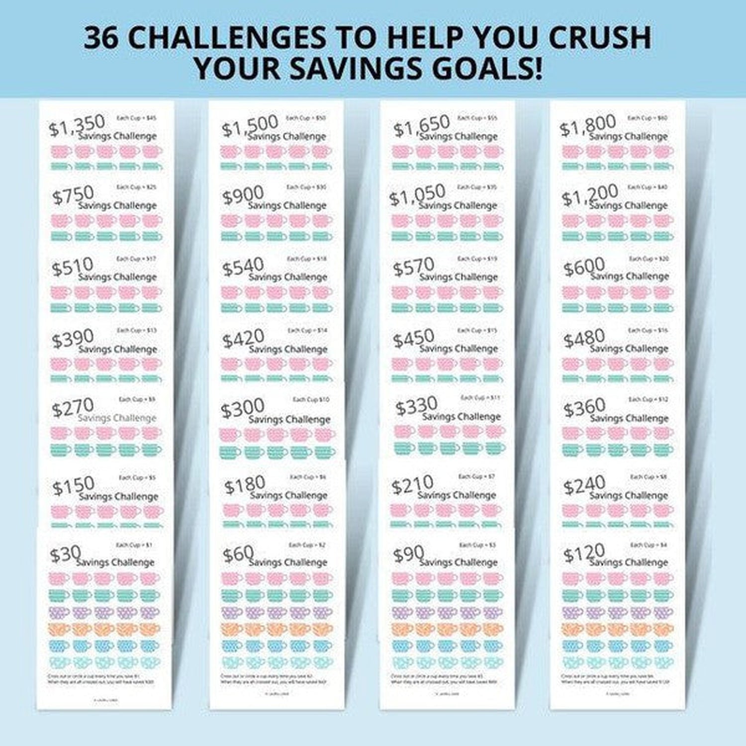 Colorful Savings Challenge Bundle