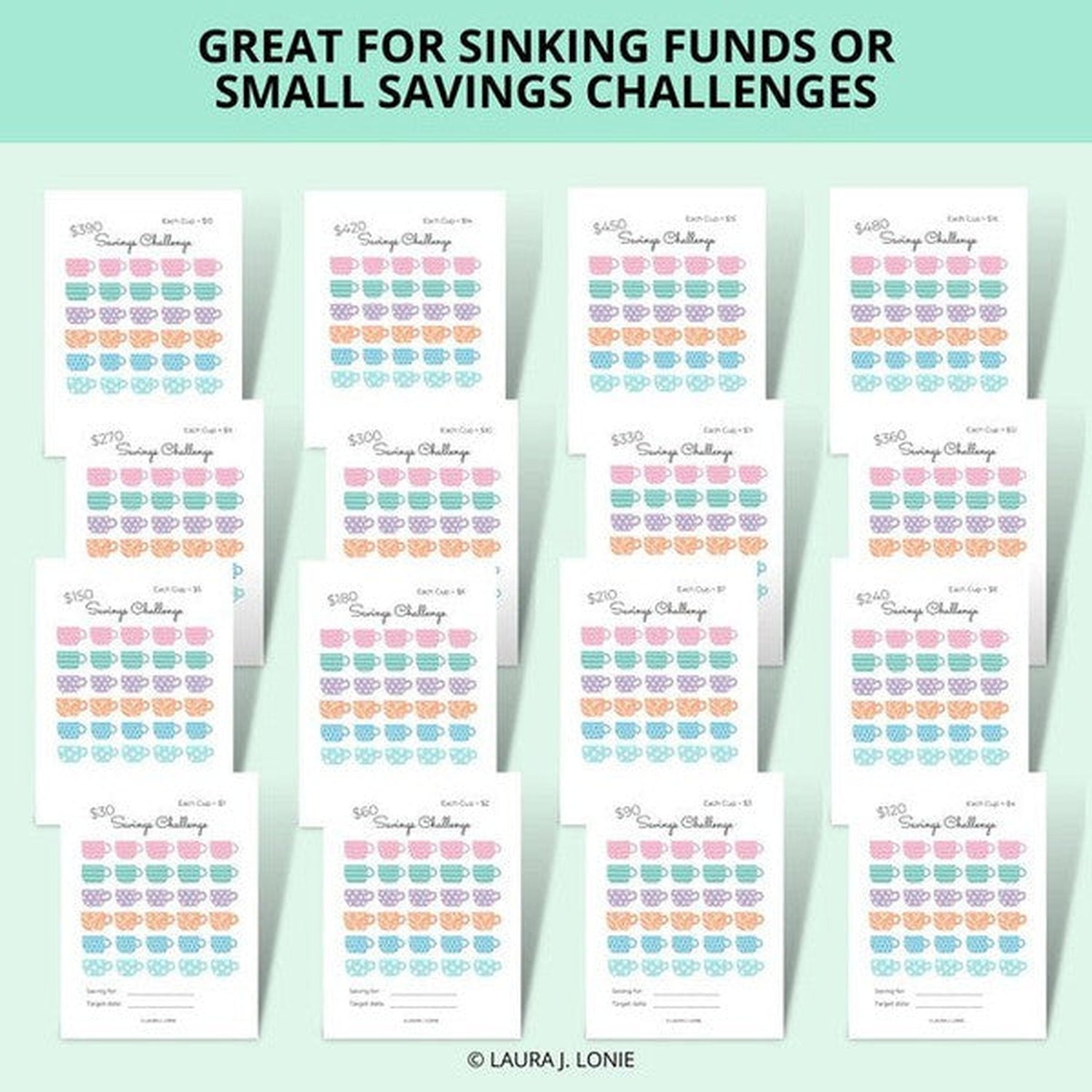Fun Money Savings Challenge Bundle