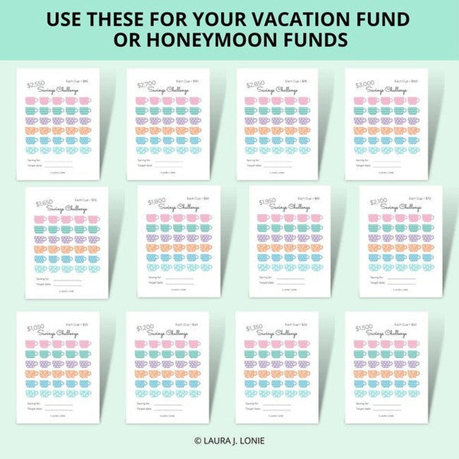 Fun Money Savings Challenge Bundle
