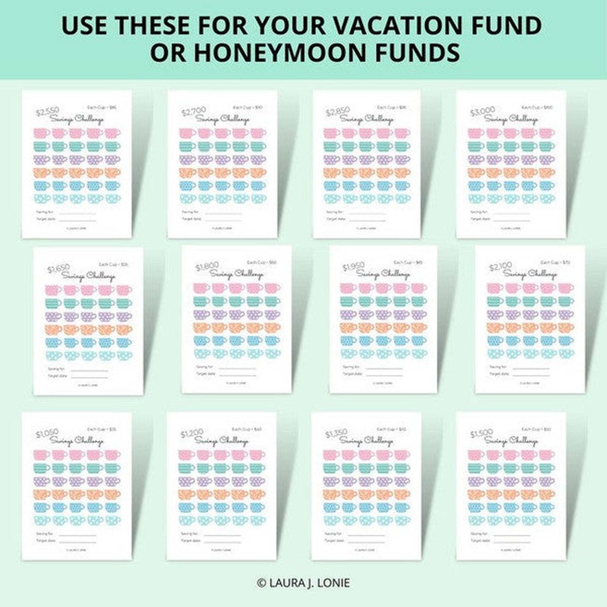 Fun Money Savings Challenge Bundle