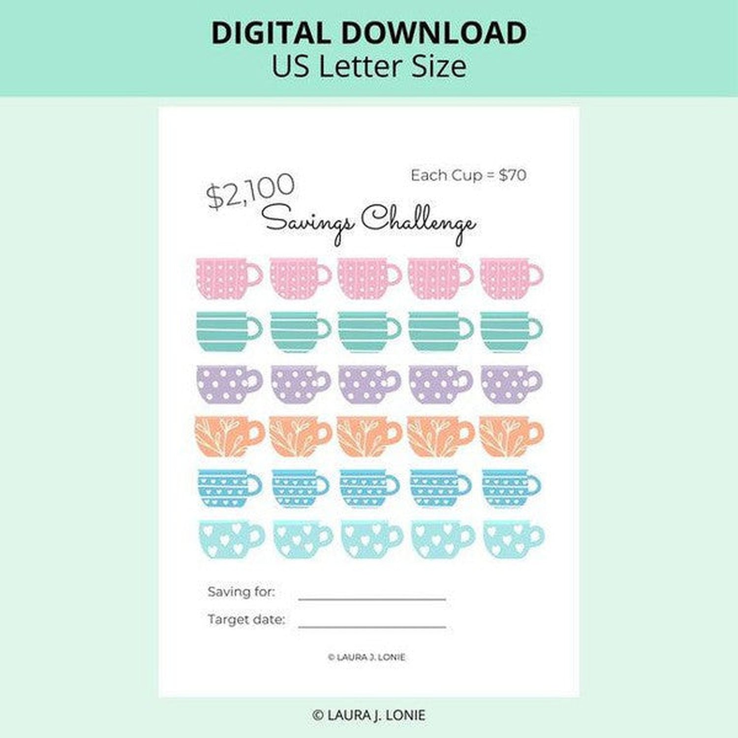 Fun Money Savings Challenge Bundle