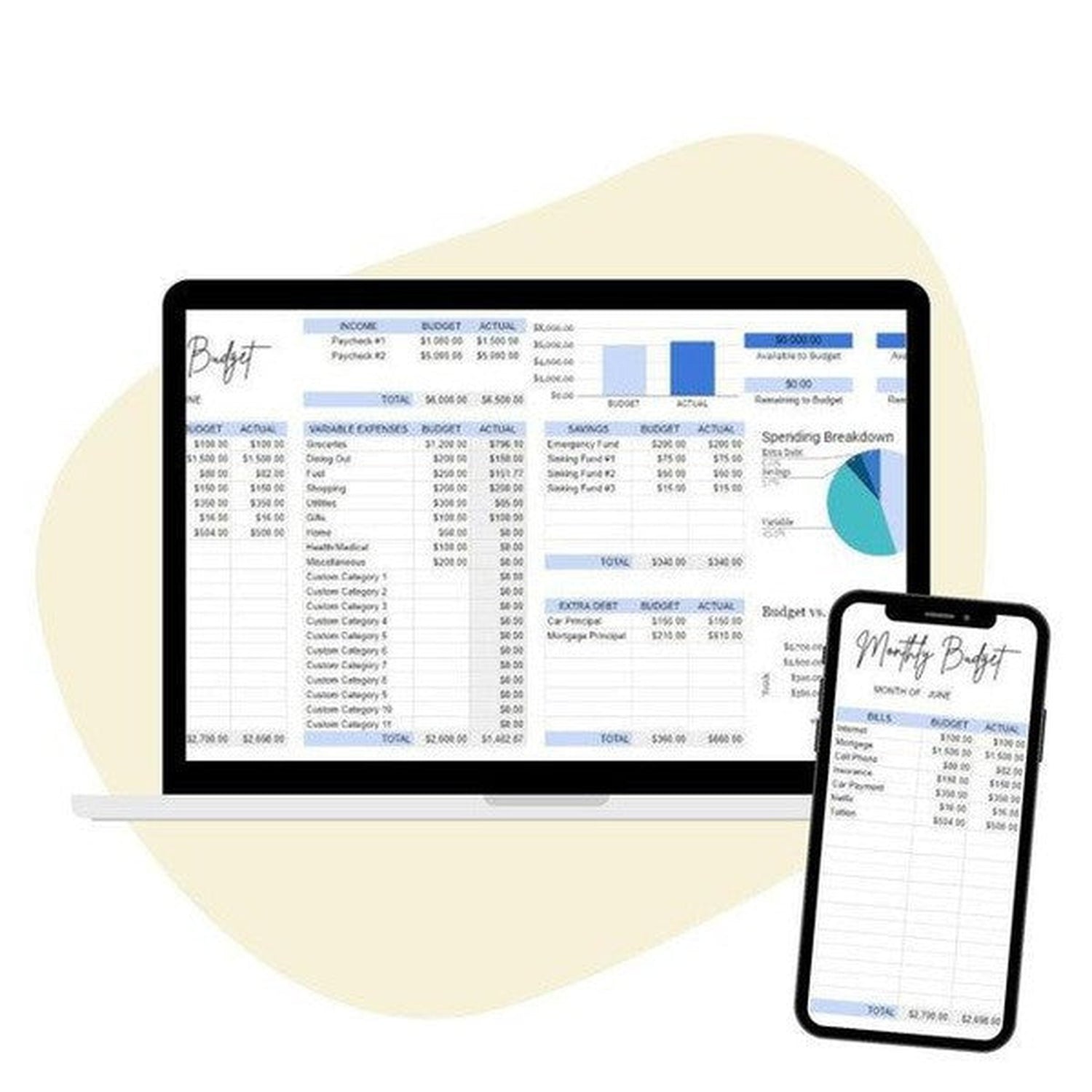 Monthly Budget Spreadsheet