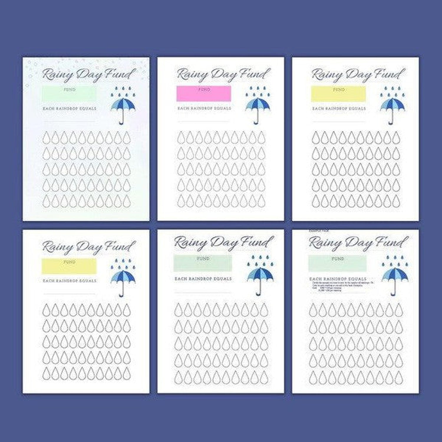Savings Challenge Bundle Printables - 4 Colors