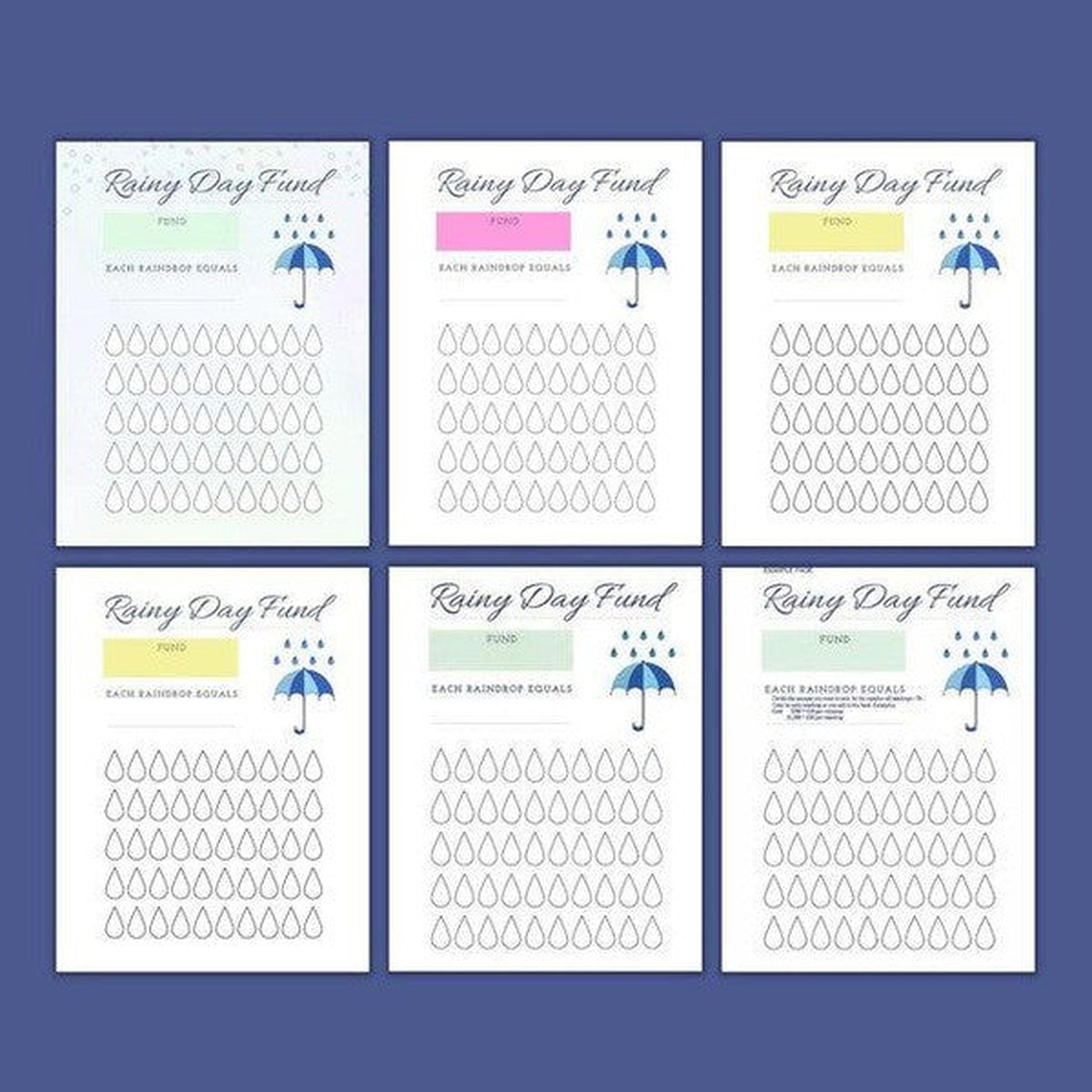 Savings Challenge Bundle Printables - 4 Colors