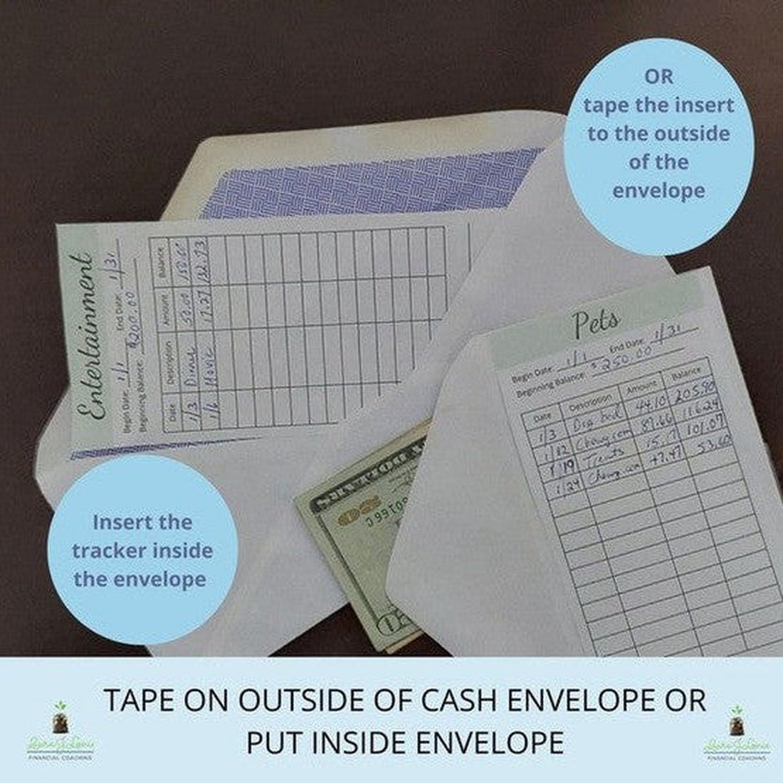 72 Cash Envelope Inserts With 25 Categories