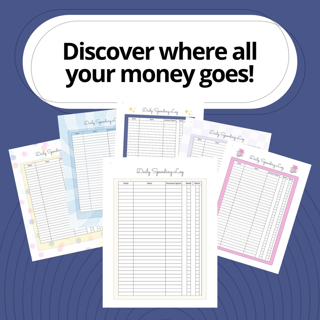 Daily Spending Trackers - Set of 6