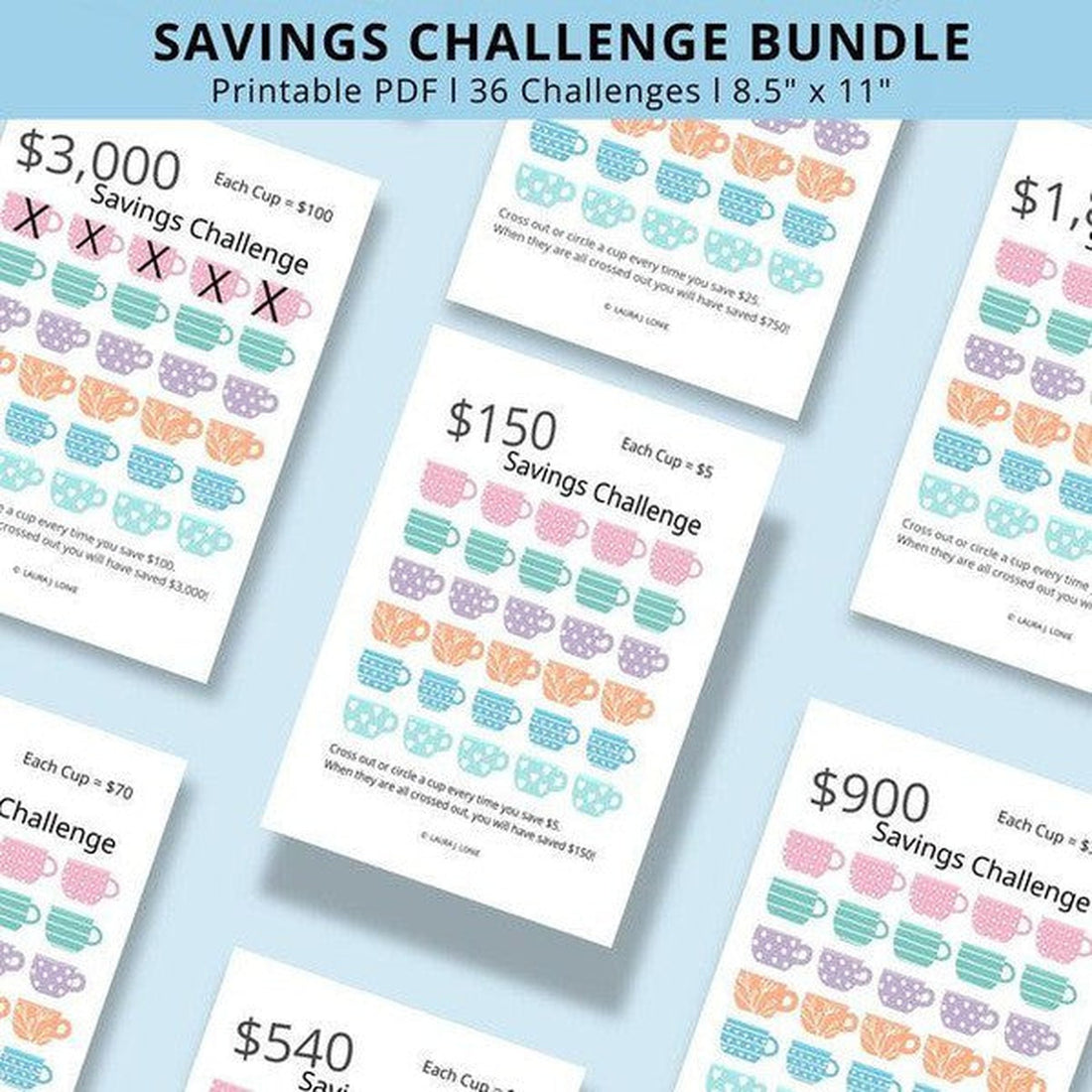 Colorful Savings Challenge Bundle