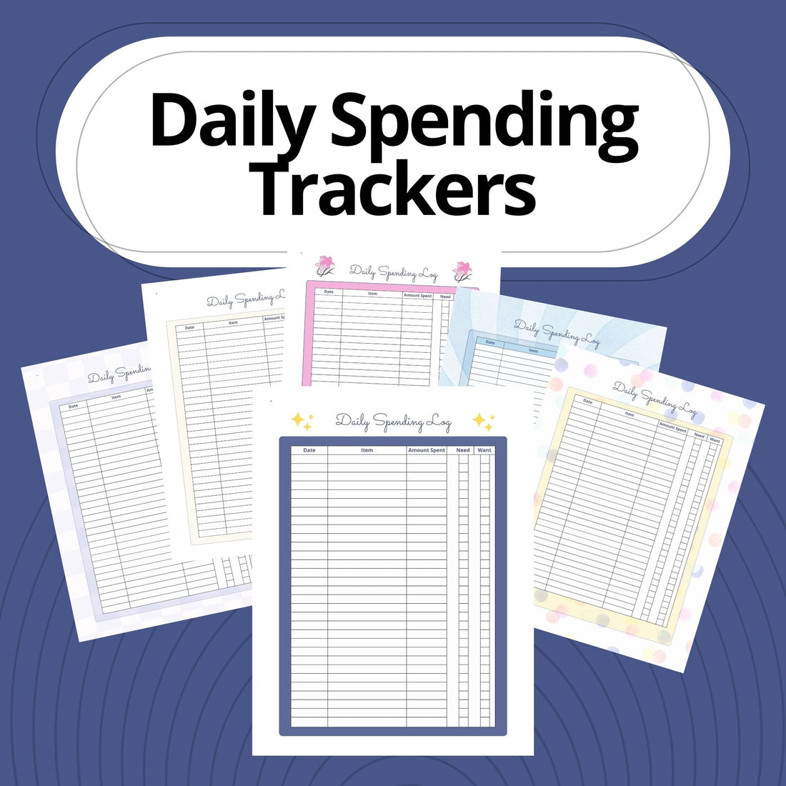 Daily Spending Trackers - Set of 6