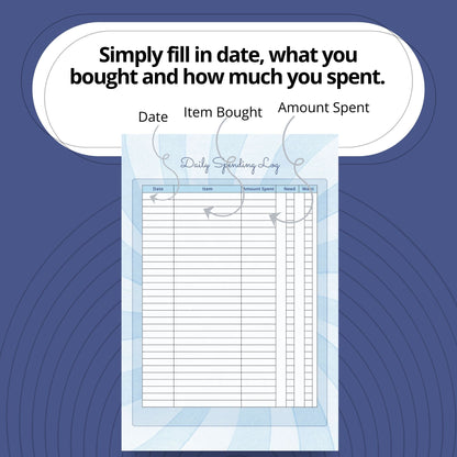 Daily Spending Trackers - Set of 6