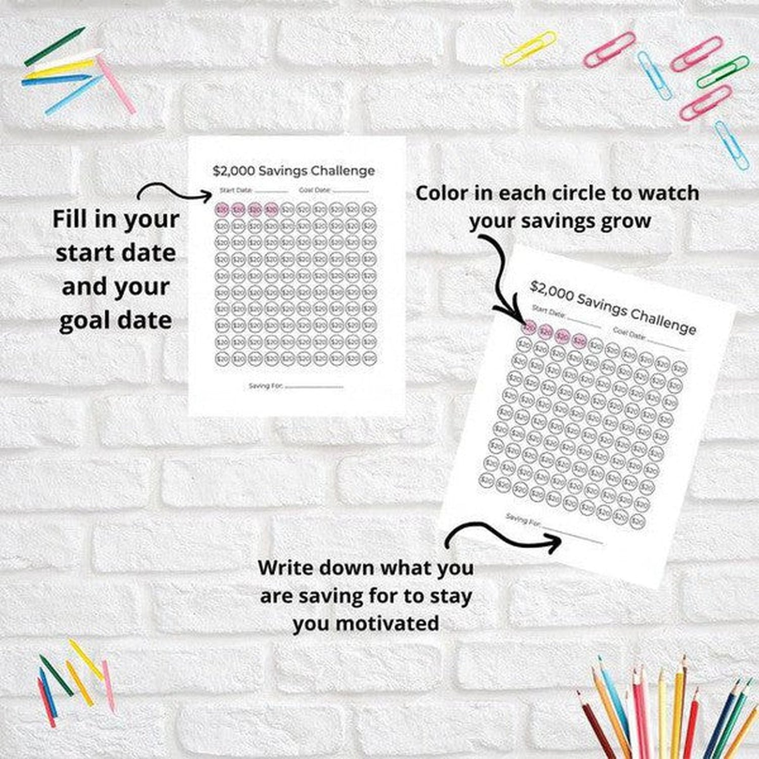 Save 2k in 100 Days Savings Challenge