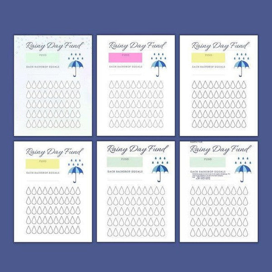 Savings Challenge Bundle Printables - 4 Colors