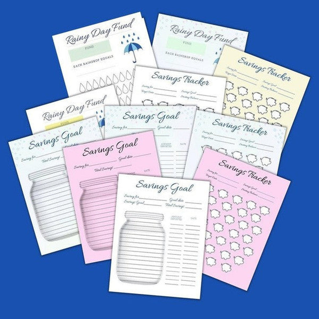 Savings Challenge Bundle Printables - 4 Colors